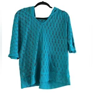 Maurices women's hooded holed sweater size XXlarge SS front pockets EUC